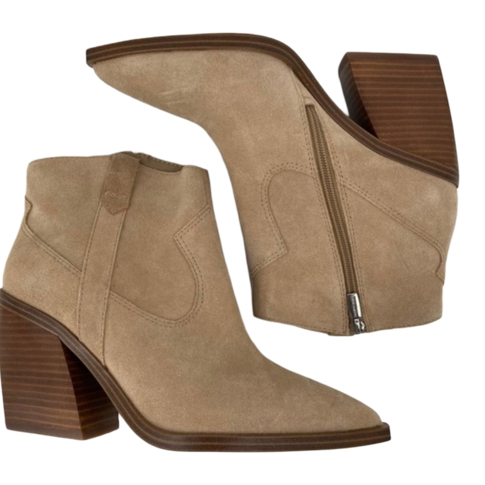 Vince Camuto Gredile Suede Western Ankle Bootie 9.5 - Picture 9 of 11